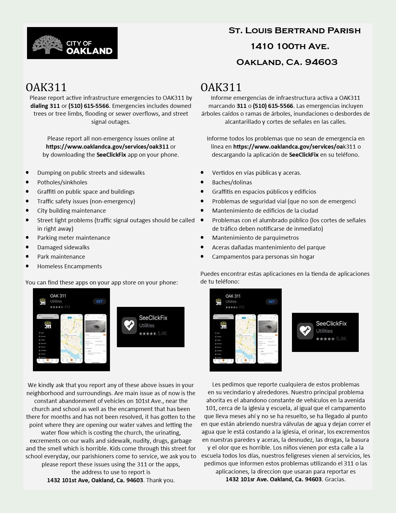 St. Louis Bertrand Parish Oakland, CA